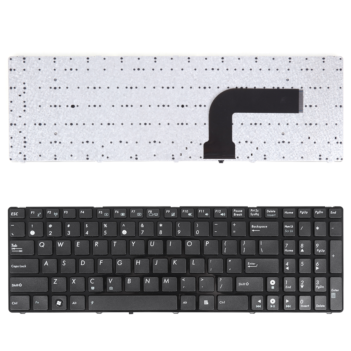 Picture of New Replacement Laptop Keyboard For ASUS G73 K52 (G60) GLOSSY FRAME BLACK(without foil,win8) US Layout